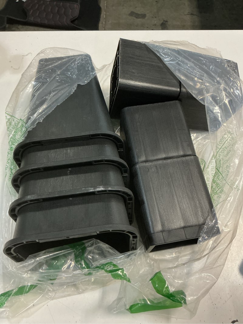 Condition photo showing Good Condition for mymulike bed risers 12 inch heavy duty, stackable furniture risers lifts 4inch 8inch, 12inch for table, desk leg, sofa, couch, supports up to 6,000 lbs, black, 4 pack 12 inch black