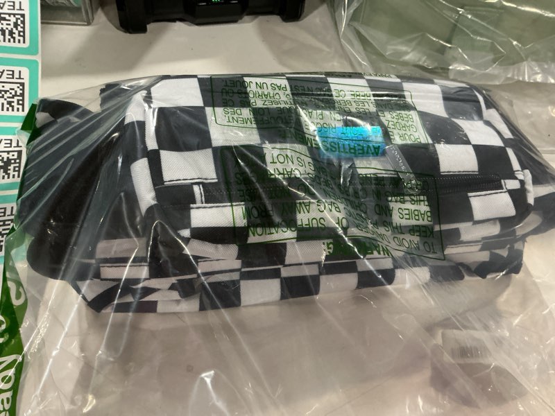Condition photo showing Good Condition for topdesign universal baby stroller organizer, stroller caddy with detachable mesh bag & heightened insulated cup holders & non-slip secure hooks accessories, fits most strollers (checkerboard) checkerboard pro