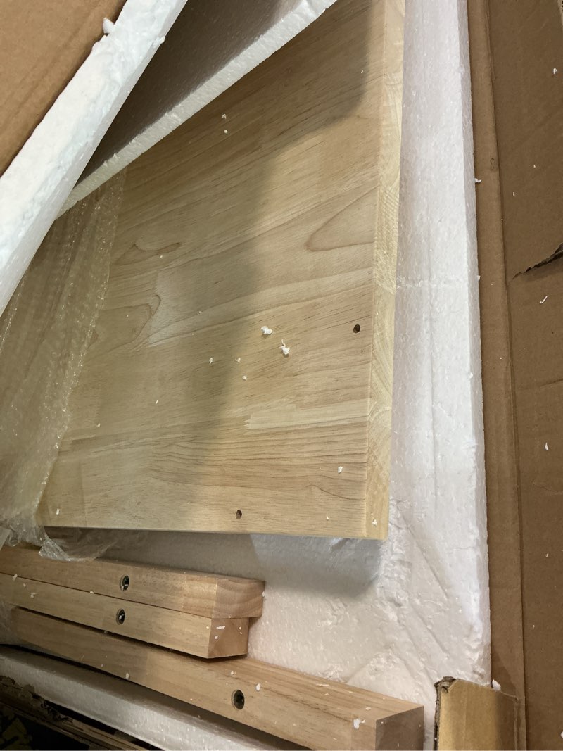 Condition photo showing Good Condition for skywin washer dryer countertop 24 x 29.9 x 3.1 inches, single real solid wood butcher block (unfinished plain wood surface) for one unit only (washer or dryer), countertop over laundry machine small (24 x 29 inches) brown