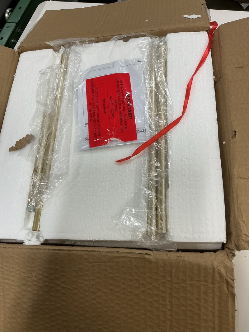 Condition photo showing Good Condition for Gold Crystal Chandelier, Small Modern Semi Flush Mount Ceiling Chandelier Light Fixtures, Round Hanging Lighting Fixture for Kitchen Bedroom Hallway Entryway Laundry Room, 3-Light, 11.8 Inch 11.8 inch Gold