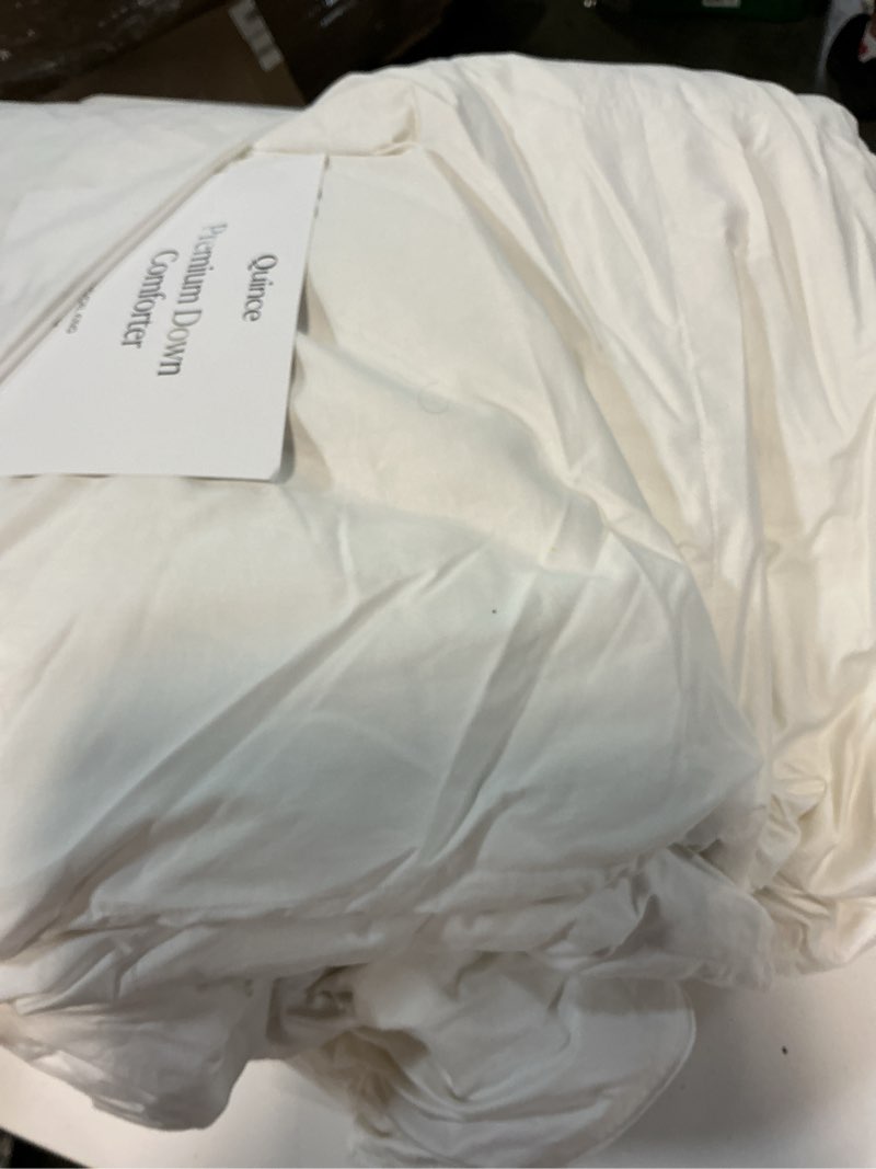 Condition photo showing As Is for lightweight premium down duvet insert, king/cal king, down