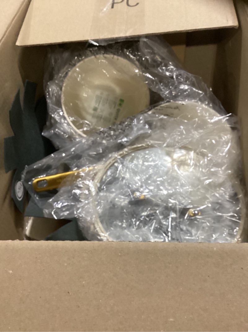 Condition photo showing As Is for GreenPan Nonstick Reserve Pro 10 Piece Cookware Set, NSF Certified Ceramic, Hard Anodized PFAS-Free Pots & Pans Set with Lids, Stainless Steel Handles, Oven & Dishwasher Safe, Cream White 10 Piece Cookware Set Cream White