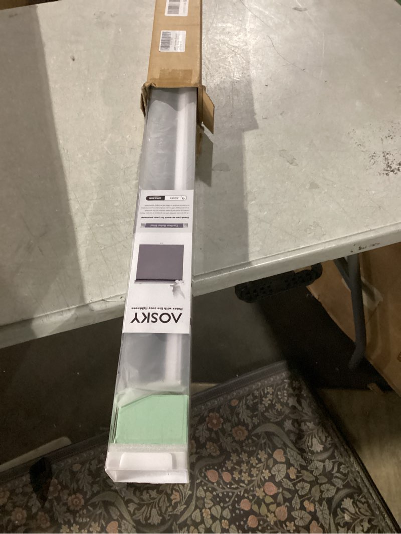 Condition photo showing Good Condition for AOSKY Cordless Roller Shades Blackout Blinds for Windows Room Darkening Rolled Up Shades with Spring System, UV Protection Window Shades Door Blinds for Home and Office (29" W x 72" H, Grey) 29"W x 72"H Grey