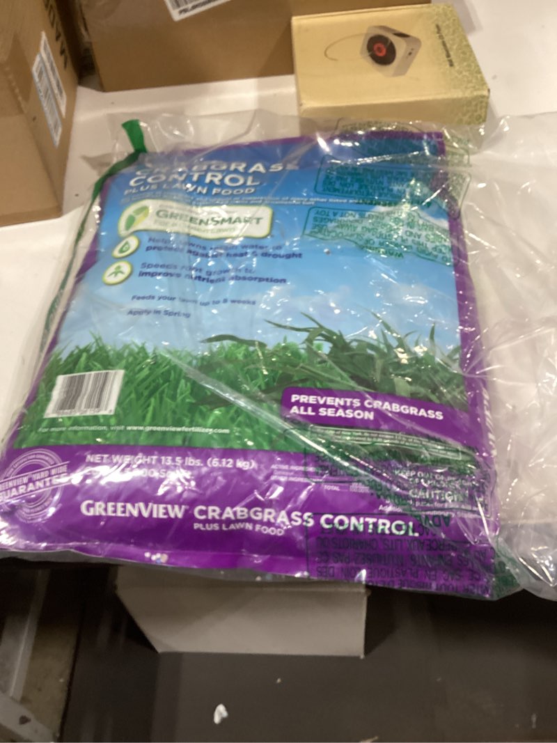 Condition photo showing New/Like New for greenview crabgrass control plus lawn food - 13.5 lb. bag - covers 5,000 sq. ft