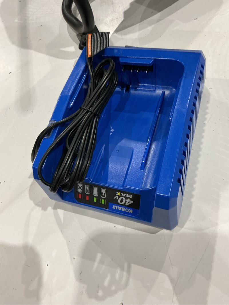 Condition photo showing As Is for not battery included)))))) kobalt 40 -volt, lithium ion (li-ion)