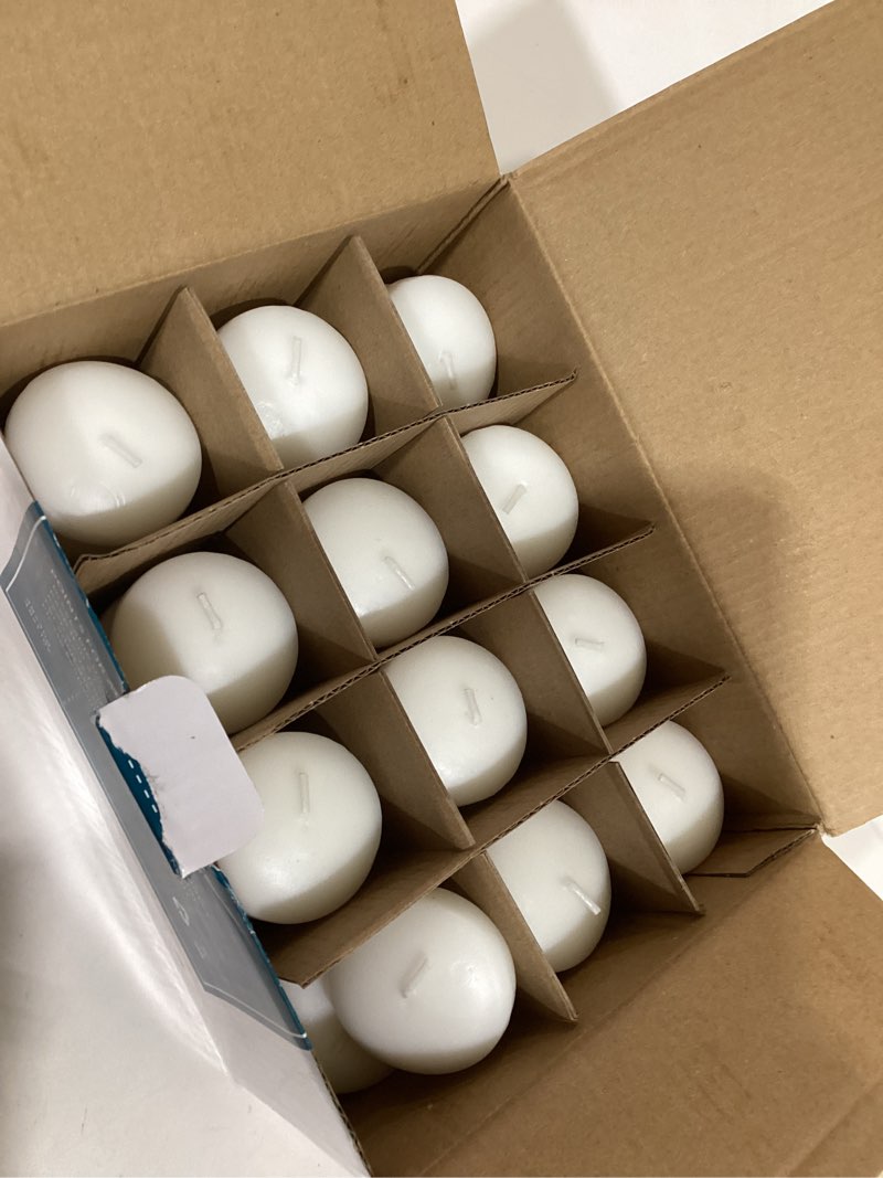 Condition photo showing Good Condition for unscented floating candles for centerpieces, 2 inch small floating candles for holiday, weddings, parties, special occasions and christmas home decorations 2 inch