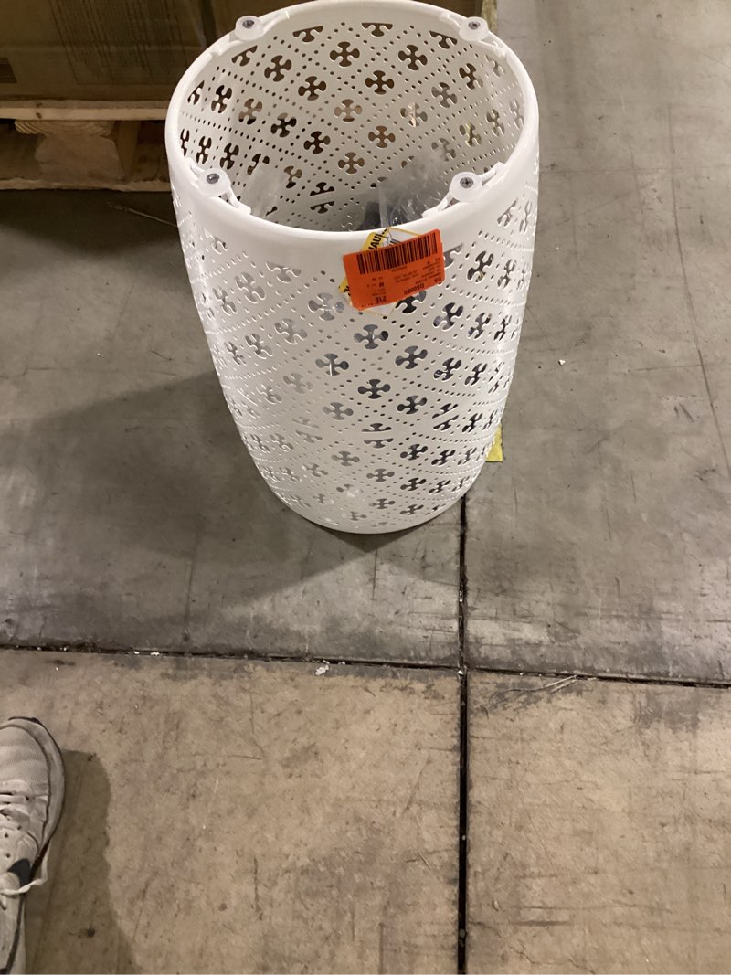 Condition photo showing Good Condition for red lantern 17.75-in white ceramic barrel garden stool