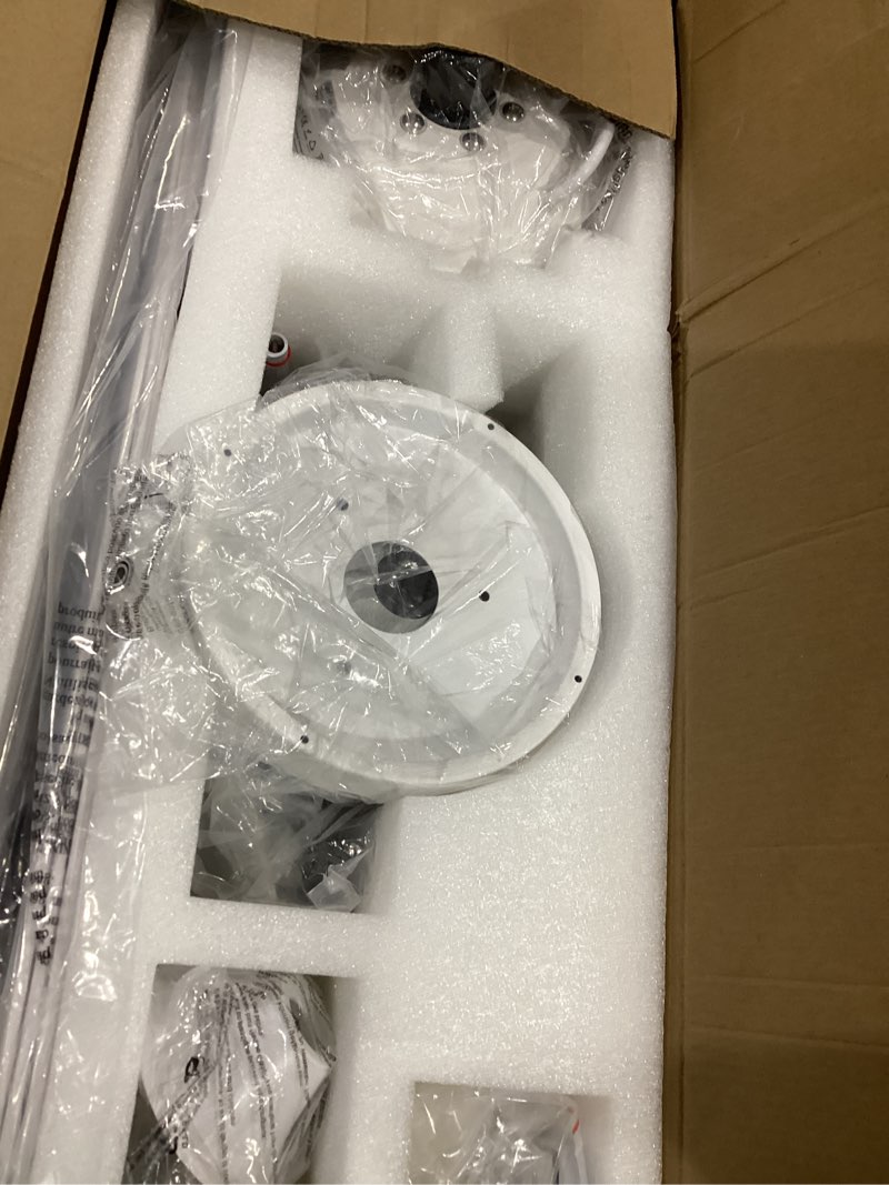 Condition photo showing Good Condition for depuley outdoor ceiling fan with light: 52 inch waterproof gazebo fans with lights outdoor hanging - plug in remote app control for patio indoor farmhouse porch - white 6 speed reversible dc motor white 52 inch