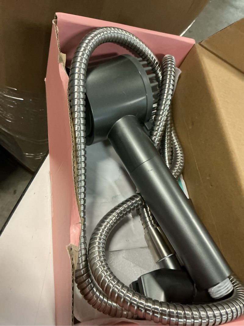 Condition photo showing As Is for Cobbe Ion Drops Filtered Shower Head with Handheld, High Pressure 4+1 Spray Mode Showerhead with Filters, Built-in Power Wash for Hard Water - Remove Chlorine - Reduces Dry Itchy Skin, Luxury Gray