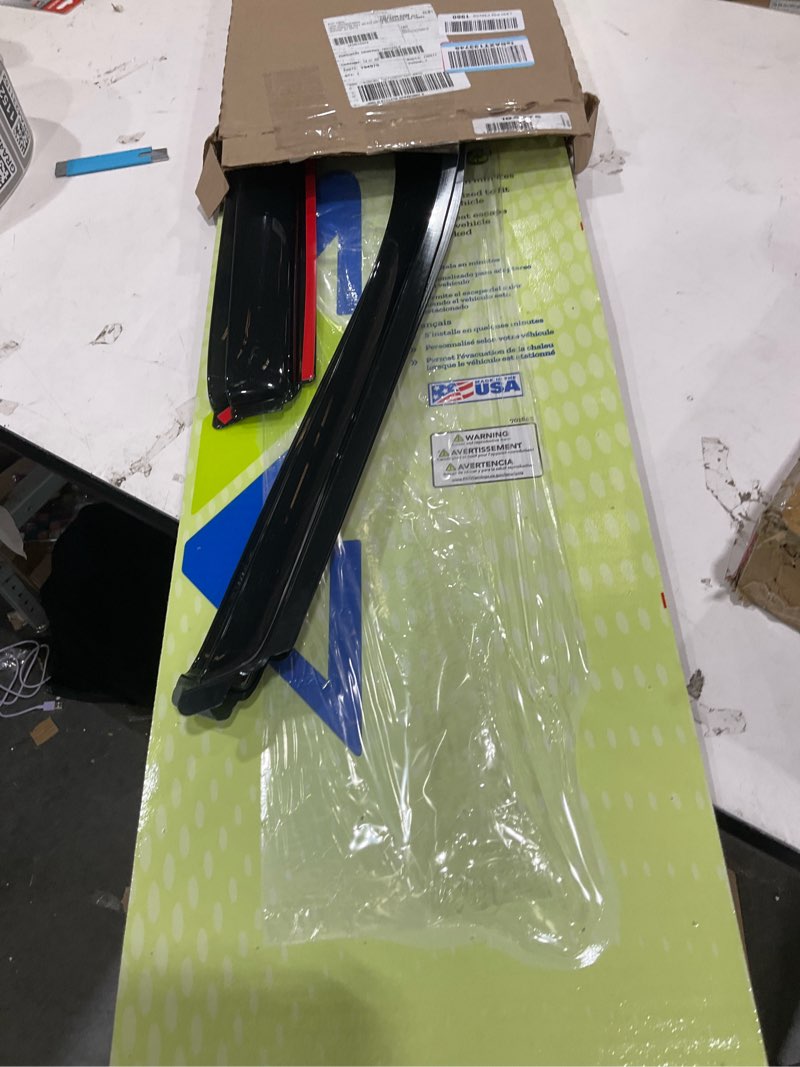 Condition photo showing As Is for Auto Ventshade [AVS] In-Channel Ventvisor / Rain Guards | Fits 2015 - 2024 Ford F-150, 2017 - 2024 Ford F-150 Raptor SuperCrew - Smoke, 4 pcs. | 194975 In-Channel - Smoke