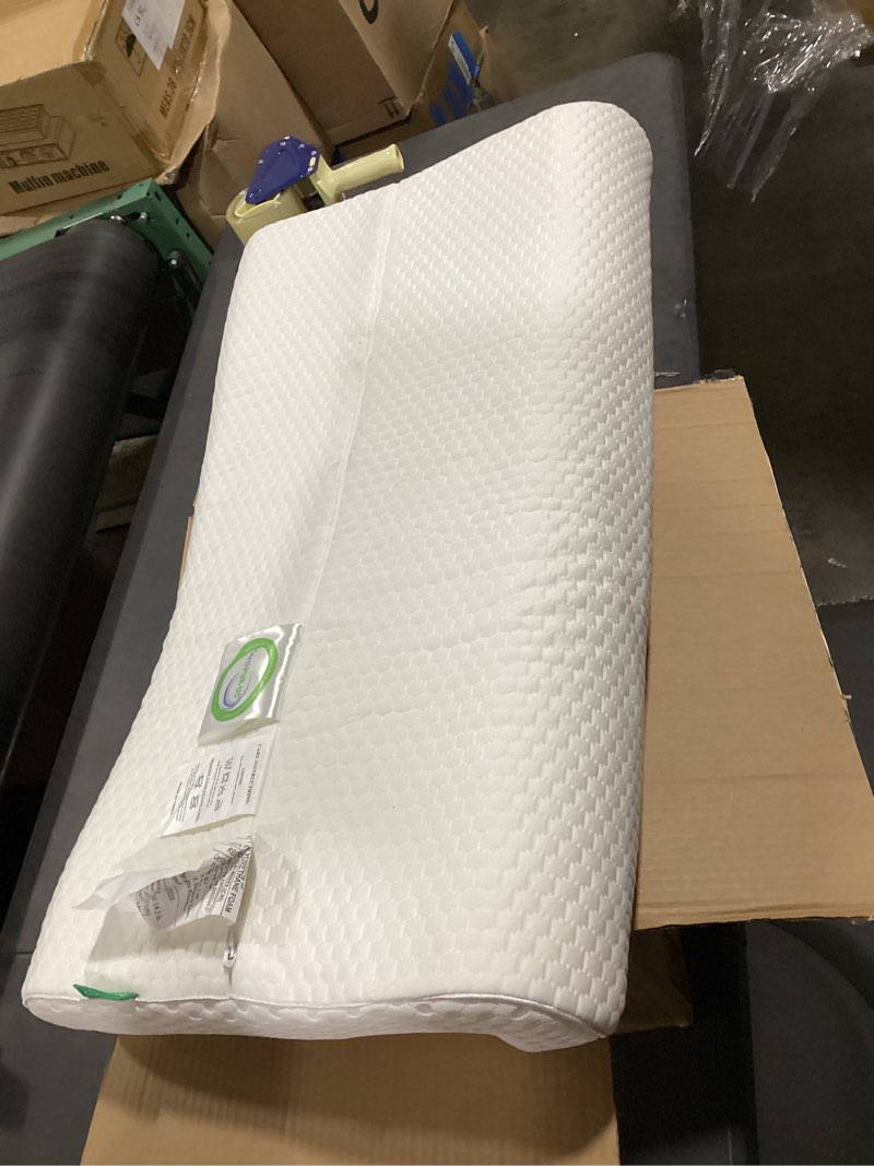 Condition photo showing Good Condition for uttu cervical pillow for neck strain relief, memory foam neck pillow for sleeping, adjustable orthopedic sandwich pillow, contour cooling for side back stomach sleeper, queen(23.6"×14"×5.2"/4.5") queen size