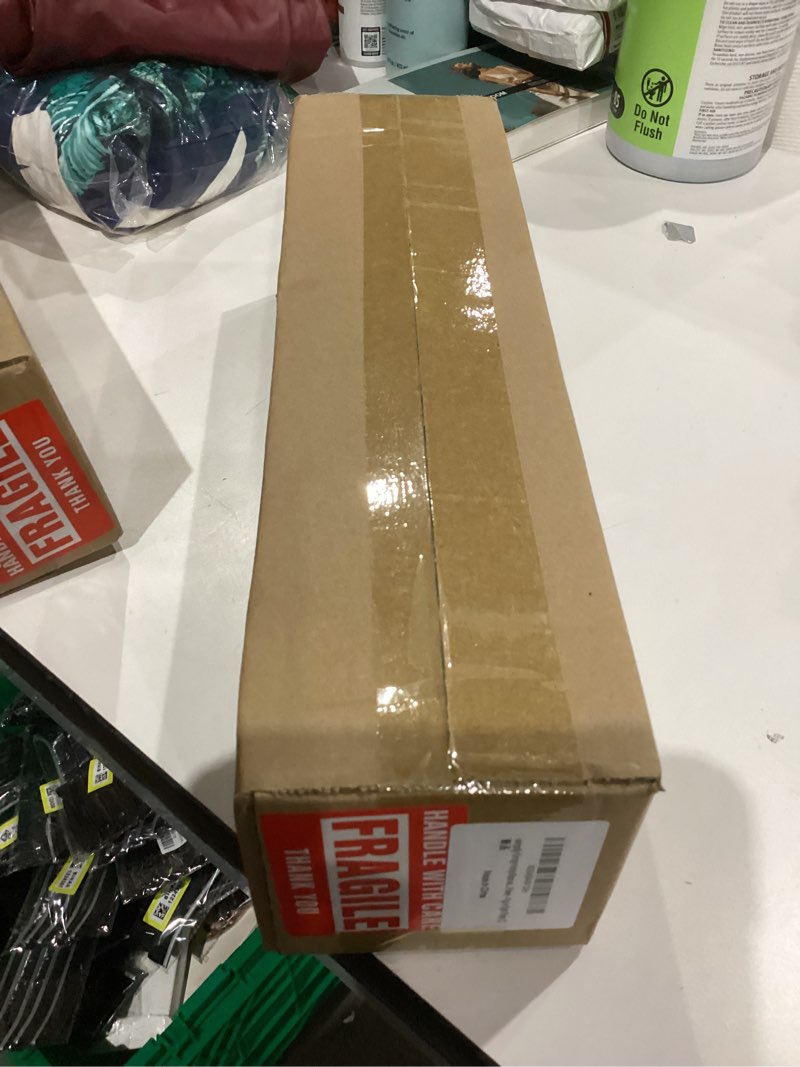 Condition photo showing New/Like New for 14" Artificial Eucalyptus Stems in Glass Vase, Fake Plants Faux Eucalyptus Branches Greenery Stems for Home Decor Farmhouse Wedding Table Decoration (1)