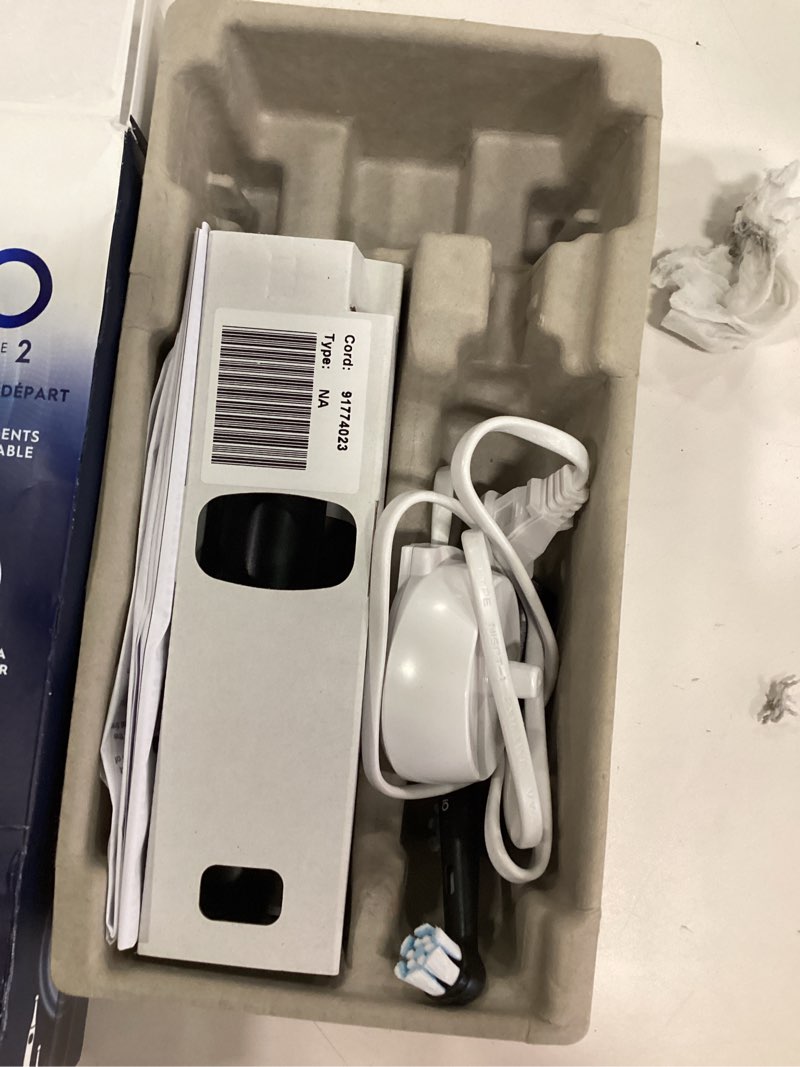 Condition photo showing As Is for oral-b io series 2 electric toothbrush starter kit - night black