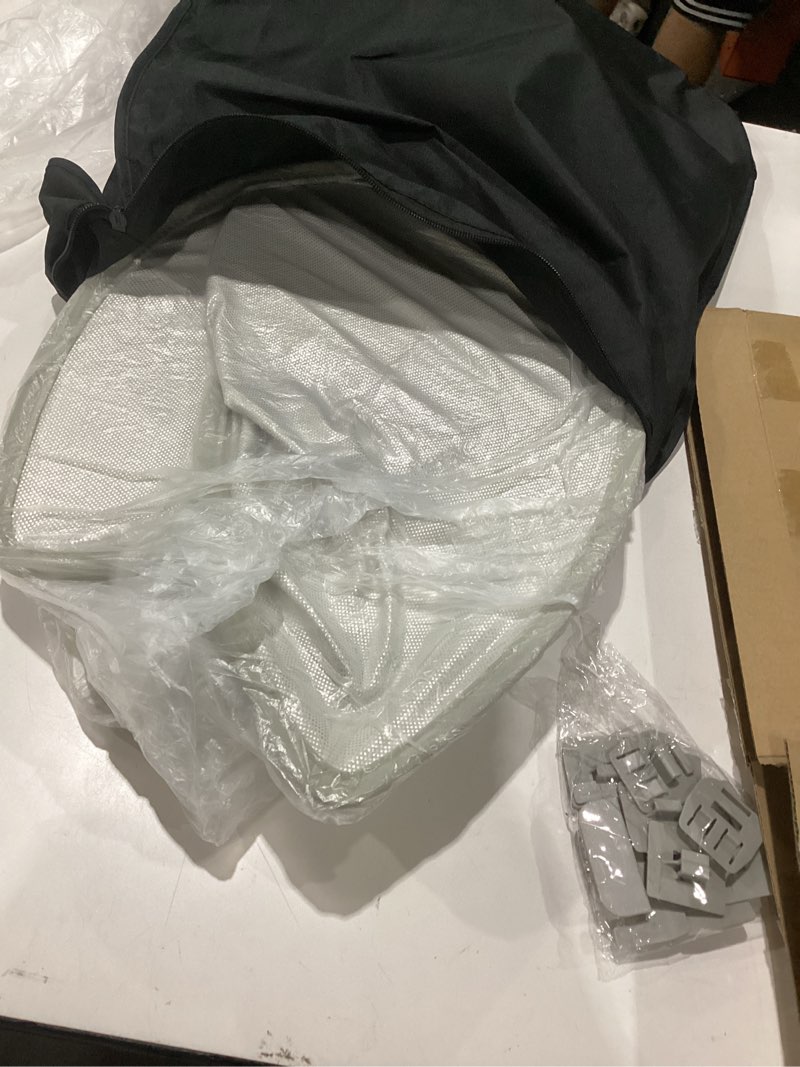 Condition photo showing As Is for roof sunshade for model y juniper 2025 2026 |no gaps, no-sagging | heat insulation for glass roof | foldable sunroof cover for tesla model y juniper accessories, white model y juniper sunshade roof