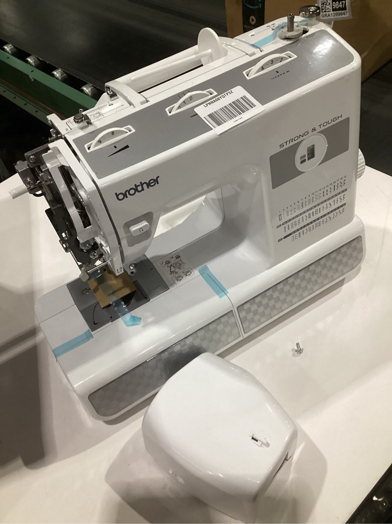 Condition photo showing As Is for (incomplete parts, not tested)brother st531hd strong & tough 53 stitch sewing machine with finger guard 16x8x12