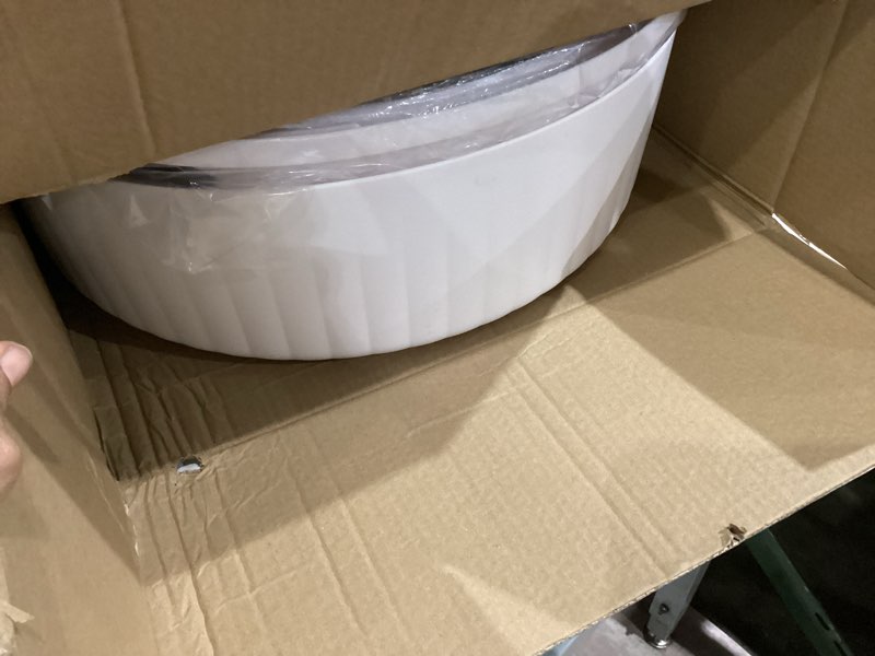 Condition photo showing Good Condition for lifewit cat litter box, hidden enclosure litter tray with odor control & carbon filter in living room, bedroom, corner with faux plant& plastic scoop, 48 x 120 cm/19x47, white white basic