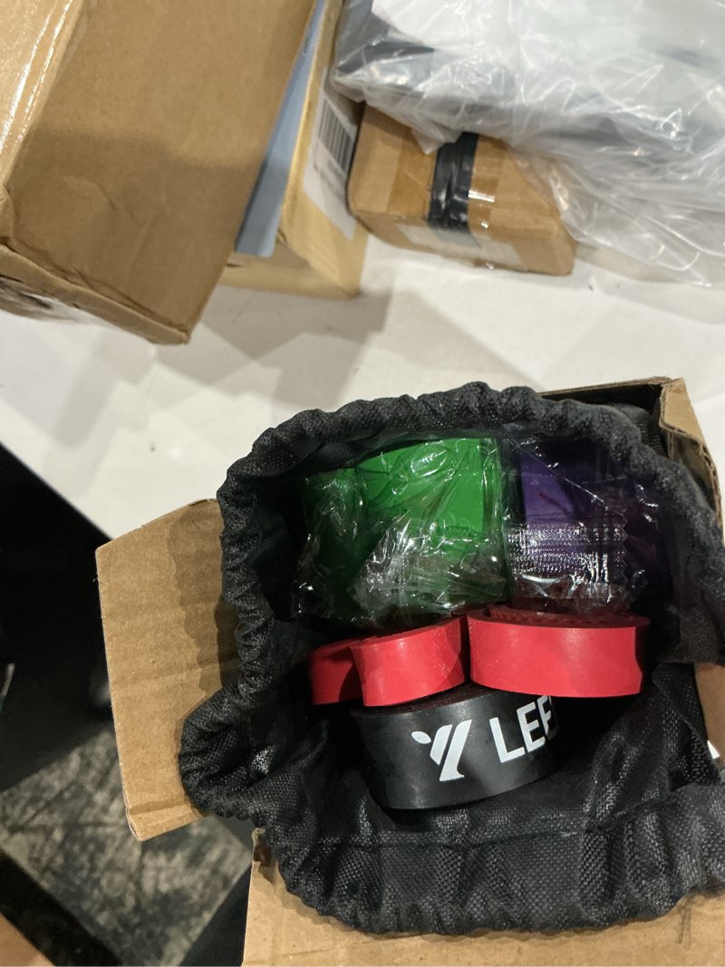 Condition photo showing Good Condition for leekey resistance bands for working out, exercise bands with door anchor,pull up assistance bands for men and women- strength bands for fitness training, physical therapy,home workouts 15-125lbs color