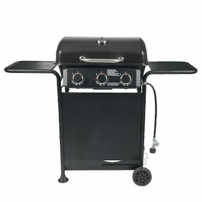 master forge large 550-sq.in black 3 -burner liquid propane gas grill