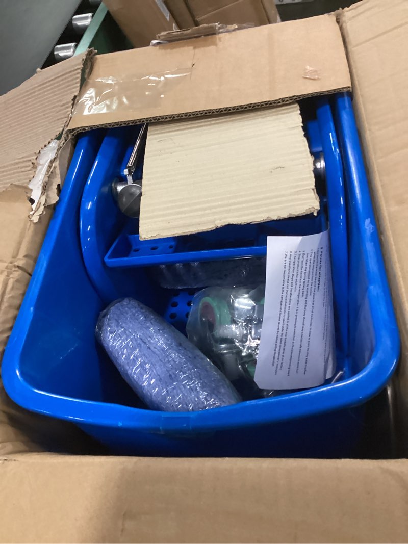 Condition photo showing Good Condition for Matthew Cleaning 22 Quart Compact Mop Bucket INCL.2 Pack Mop Head with Side Press Wringer On Wheels,Tandem Portable Floor Cleaning Wavebrake,Ideal for Household,Industrial,Restaurant,Janitorial Use Yellow 22 Quart