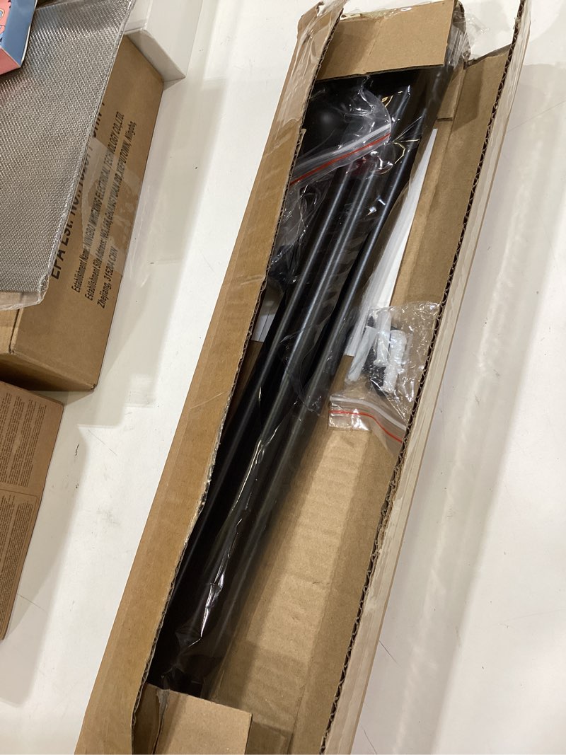 Condition photo showing Good Condition for gxoackj curtain rods for windows 32-62 inch, 5/8 inch decorative matte black splicing heavy duty metal curtain rod set with brackets 35-62" black