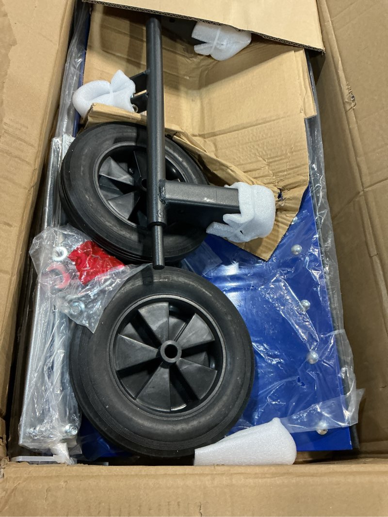 Condition photo showing Good Condition for Ohuhu Snow Shovel for Driveway: 2026 Upgraded Heavy Duty Adjustable Angle Wheeled Metal Snow Shovels with 30"x12" Large Blade for Snow Removal, Snow Pusher with Wheels Efficient Remove Tool