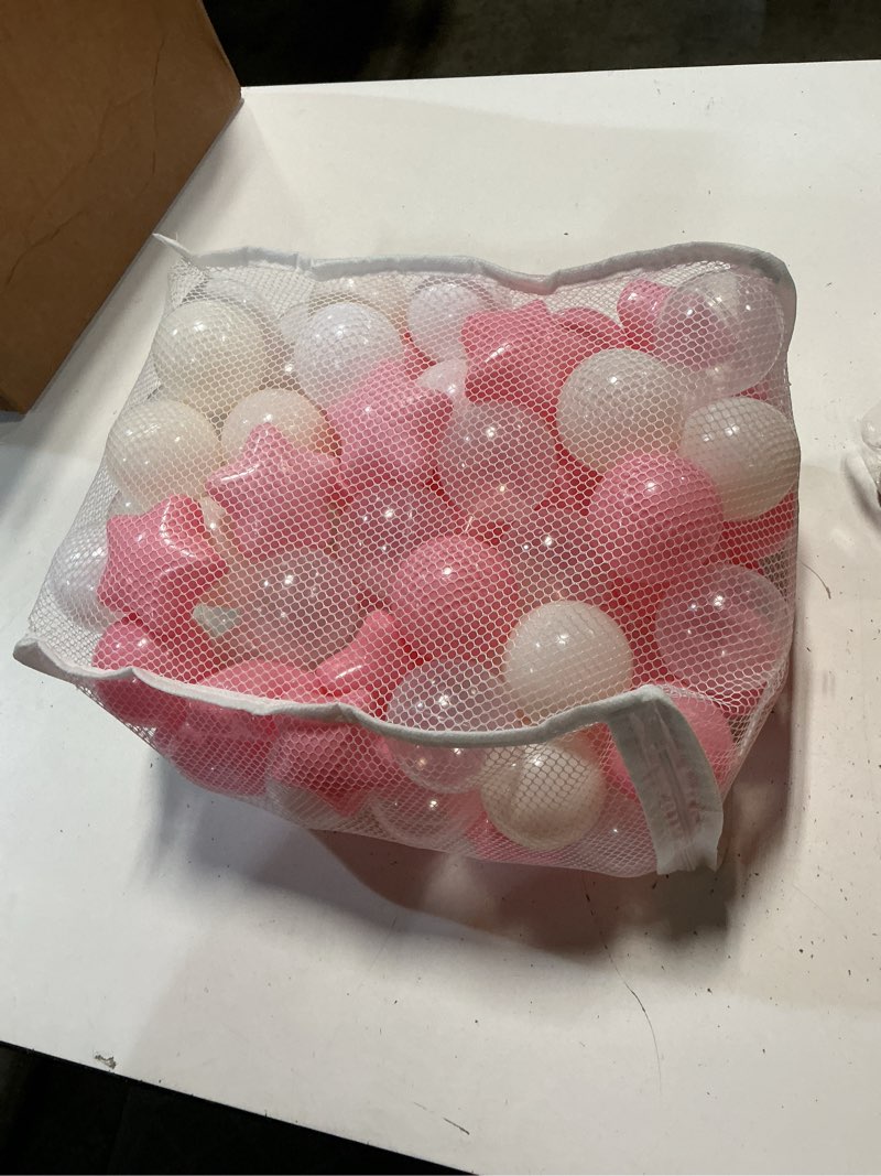 Condition photo showing Good Condition for gogoso ball pit balls for toddler, baby plastic playballs kids soft pastel pelotas non-toxic bpa-free 2pink+white+clear 50 balls a 2pink+white+clear 50 balls