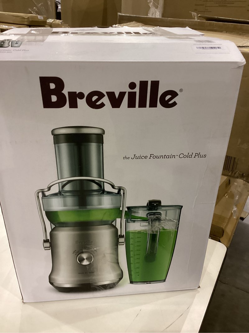 Condition photo showing As Is for Breville BJE530BSS Juice Fountain Cold Plus, 70 fl oz, Brushed Stainless Steel