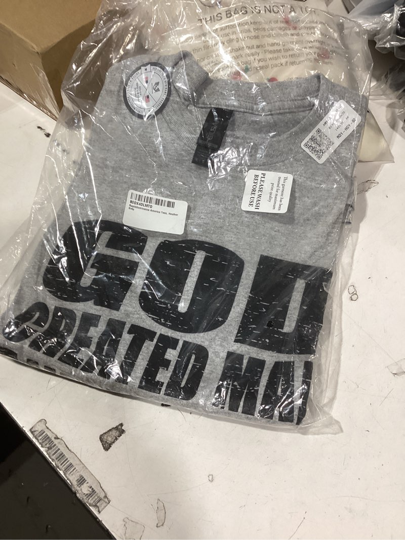 Condition photo showing New/Like New for Rapiddominance America Tees Small Heather Grey