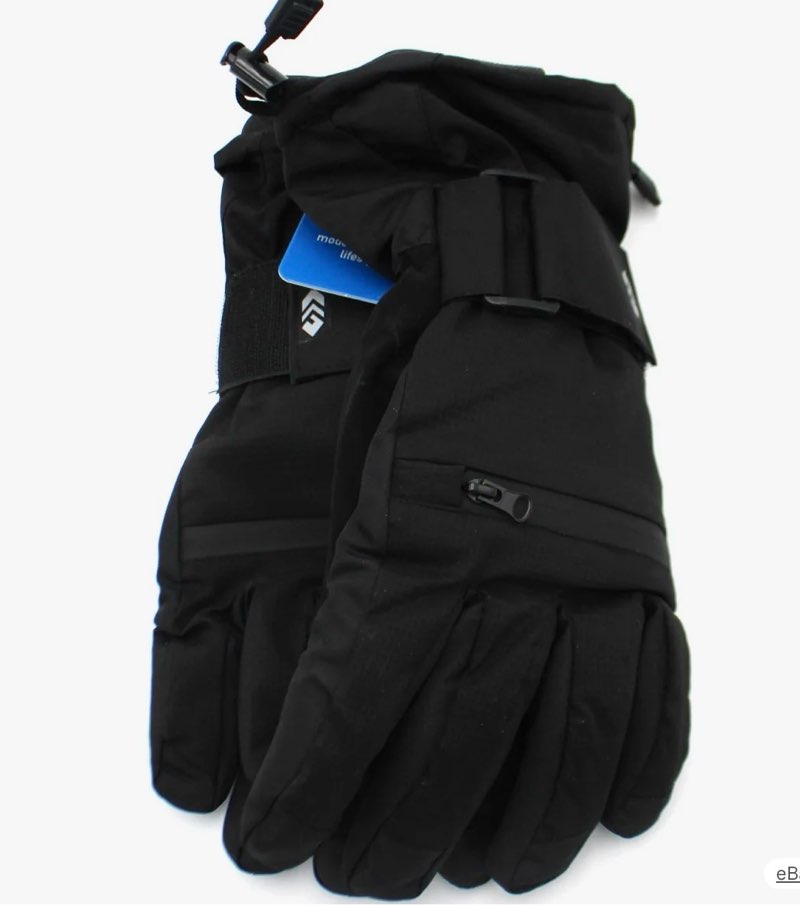 men's free country ski gloves m/l hand warmer pocket thinsulate (s-m) 