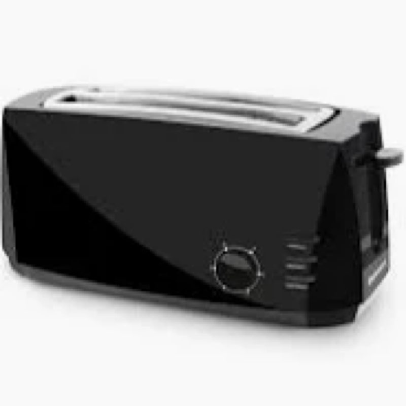 Elite Gourmet Ect4829bx New 4 Slice Long Slot Cool Touch Toaster, Black, Size: 7.02