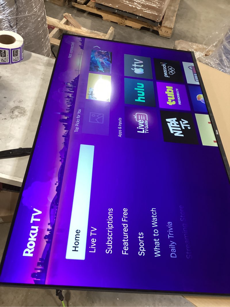 Condition photo showing Good Condition for roku smart tv – 55-inch select series, 4k hdr tv – roku tv with enhanced voice remote – flat screen led television with wi-fi for streaming live local news, sports, family entertainment