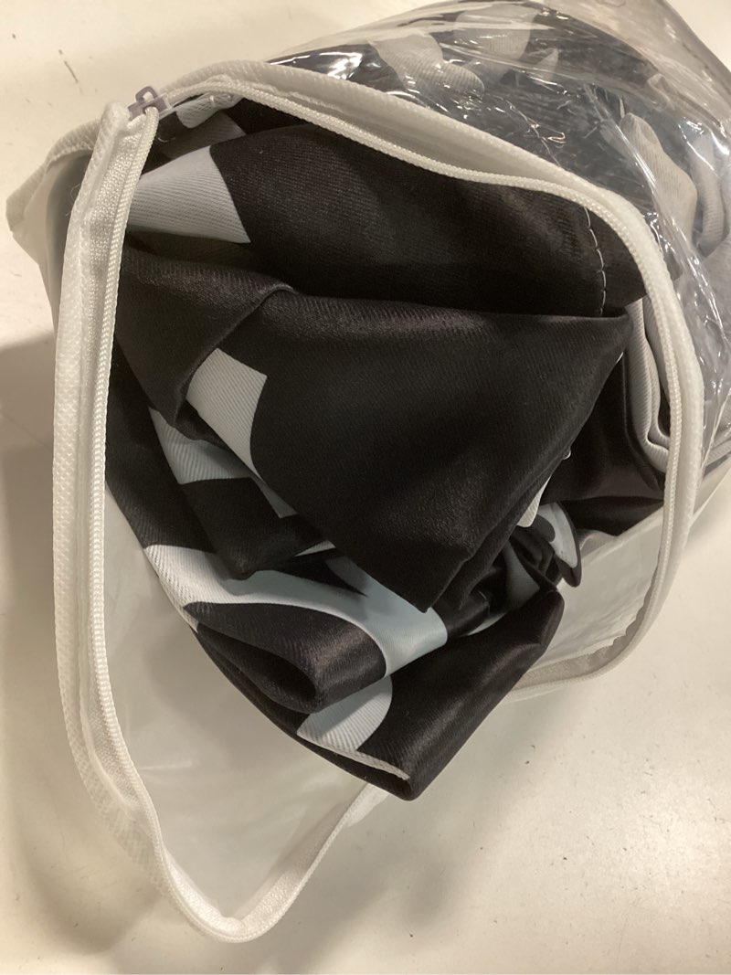 Condition photo showing Good Condition for Melodieux Moroccan Fashion Thermal Insulated Room Darkening Blackout Grommet Curtains for Living Room, 42 by 84 Inch, Black (2 Panels) Black 42"W x 84"L (Pack of 2)