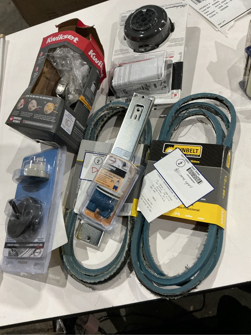 Condition photo showing As Is for assorted home improvement lot (small tools, screw, home accessories, etc.)