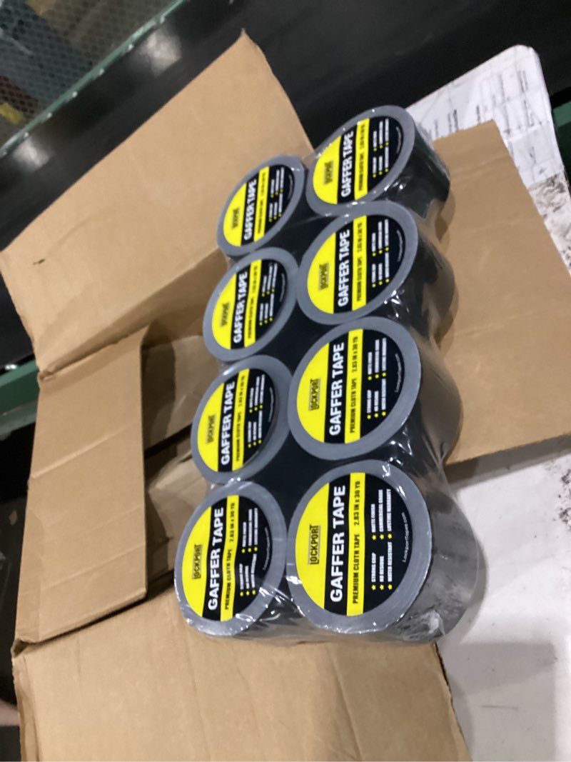 Condition photo showing Good Condition for black gaffers tape 3 inch x 30 yards - 8 pack pro grade matte gaff tape 8-pack (value pack)