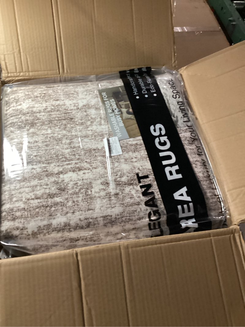 Condition photo showing New/Like New for Area Rugs 9x12 Living Room - Washable Rug Modern Abstract Soft Large Neutral Non-Slip Carpet Indoor Floor Stain Resistant Thin Carpets for Bedroom Dining Room Farmhouse Nursery Home Office Beige Beige 9' x 12' (Rectangular)