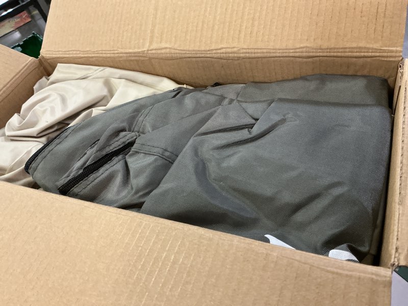 Condition photo showing As Is for intex premaire dream support fiber tech air mattress with built-in pump  queen