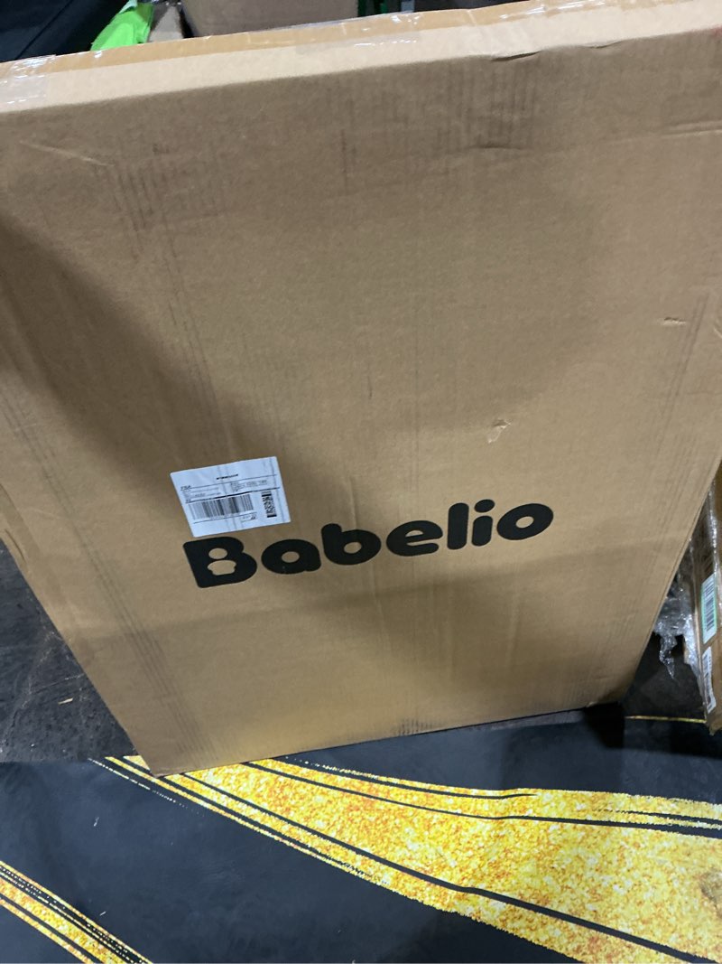 Condition photo showing As Is for Babelio Baby Gate for Stairs & Doorways, 26-43" W 34" H Extra Tall| No Bottom Bar| Easy Installation| One-handed Operation| Auto-close| Hardware Mount (Drill Needed) Safety Dog/Pet Gate Indoor (White) White - B17 26-43" W, 34" H