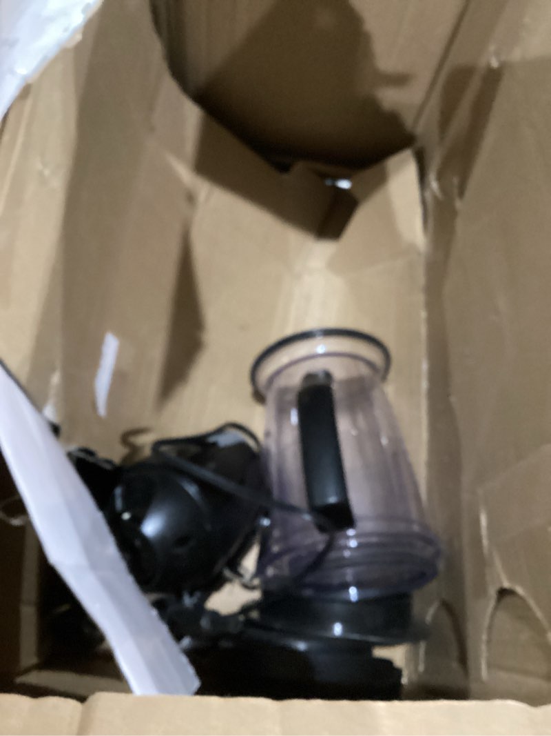 Condition photo showing As Is for Ninja QB1004 Blender/Food Processor with 450-Watt Base, 48oz Pitcher, 16oz Chopper Bowl, and 40oz Processor Bowl for Shakes, Smoothies, and Meal Prep,Black Black 48 ounces