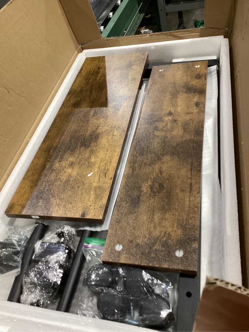 Condition photo showing Good Condition for Laptop Desk Adjustable Desk Small Standing Desk Home Office Desks for Small Spaces Portable Desks Table for Bedrooms,Mobile Rolling Computer Work Desks on Wheels Rustic