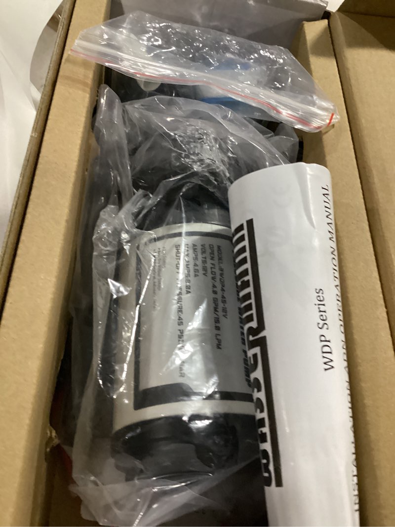 Condition photo showing New/Like New for wassermann rv pump, 12v self-priming rv water pressure pump 4.0gpm 45psi with pressure switch, for rv marine camping yacht garden, 12volt dc fresh water pumps rv water pump 2088-554-144 replacement black