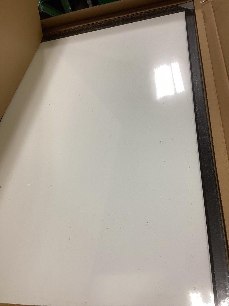 Condition photo showing Good Condition for amazon basics magnetic dry erase whiteboard, 35"w x 23"h, black wooden frame, wall-mounted for writing and presentation black/white 35"w x 23"h