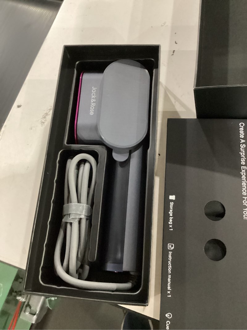 Condition photo showing New/Like New for jack ? rose travel steamer for clothes,100-220v portable iron,15s heat up,steamer ? iron 2 in 1, travel size,large ceramic heat panel,for global and europe purple