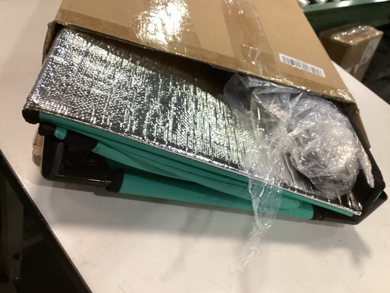 Condition photo showing Good Condition for 21" Large Size Heated Cat House for Outside & Indoor, Weatherproof Heated Shelter for Multiple Cats with Heating Pad Included?16" D x 21" W x 17" H Green