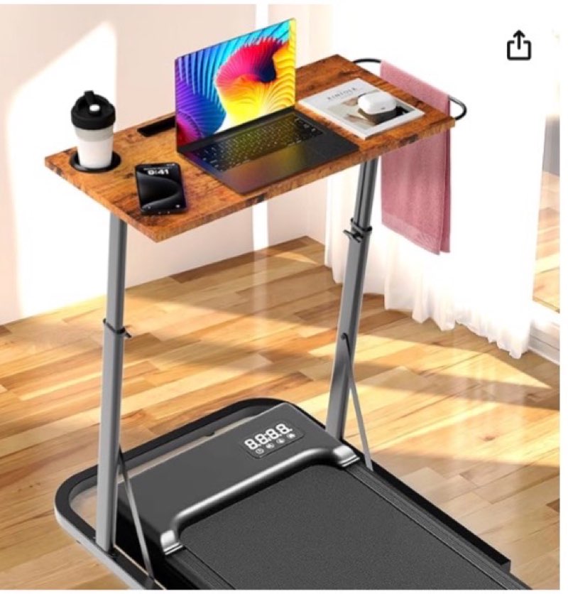 vtory adjustable standing desk for walking pad treadmill, desk for bike/cycling, stand table for tre(color may vary)