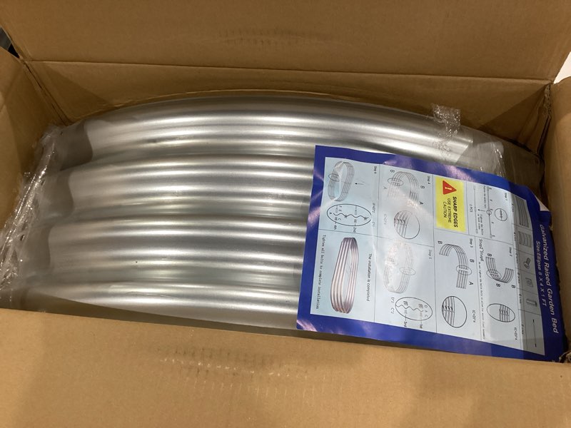 Condition photo showing Good Condition for aheonlar 2pack 8×4×1ft raised garden bed?outdoor galvanized planter boxes, oval large metal raised garden beds for vegetables 8×4×1ft?2-pack?