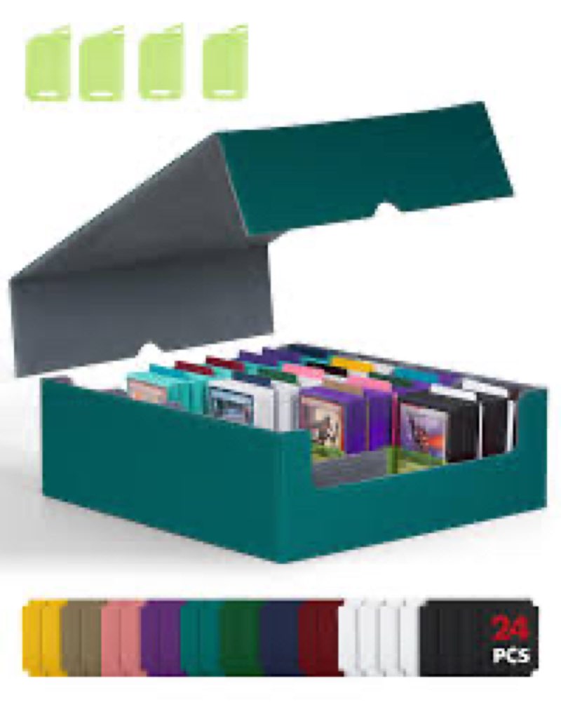 ZLCA Card Storage Box for MTG PTCG, Commander Deck Box Holds 3200+ Cards, Trading Card Storage Case 