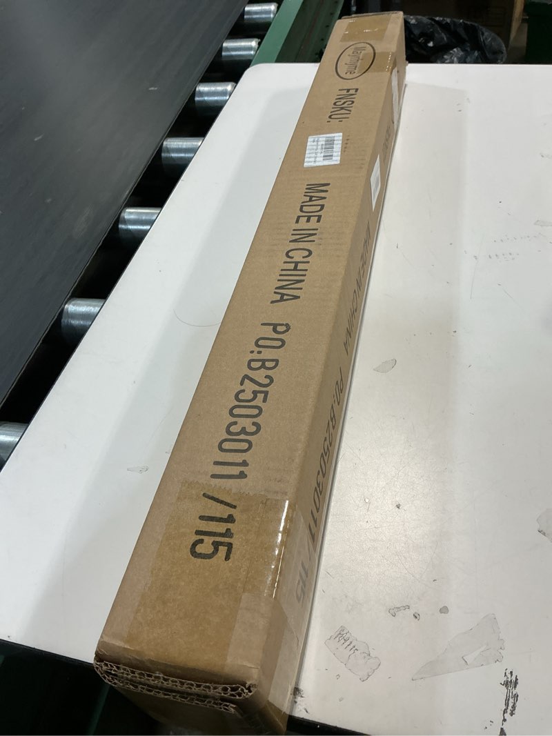 Condition photo showing New/Like New for 1-Inch Diameter Curtain Rod, Adjustable Rod Set with Premium Aluminum Brackets and Finials, Single Heavy-Duty Curtain Rods for Windows (Matte Black, 28-48") 28-48" Matte Black