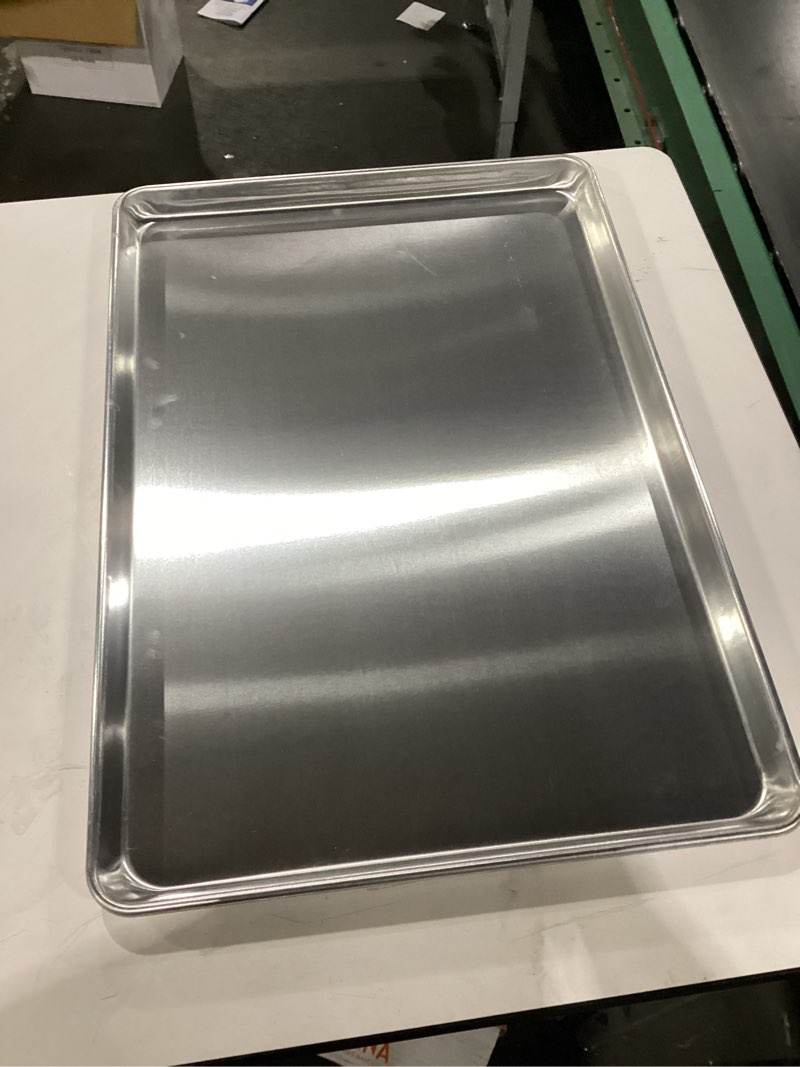 Restaurantware Met Lux 26 x 18 Inch Industrial Baking Pan 1 Heavy-Duty Full-Size Bakery Sheet Pan - 