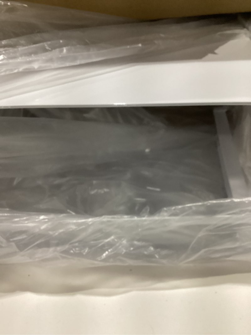 Condition photo showing New/Like New for 2 Pack Under Shelf Storage Basket Organizer Hanging Holder Metal Under Cabinet Organizer for Kitchen, Pantry, Desk, Bookshelf, Cabinet Slide-in Hanging Storage Basket 2 Pack Large White