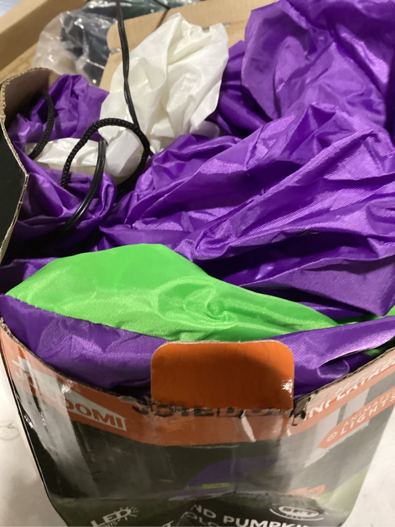 Joiedomi 5 FT Halloween Inflatables Ghost Outdoor Decorations, Blow Up Cute Wizard Ghost with Pumpki